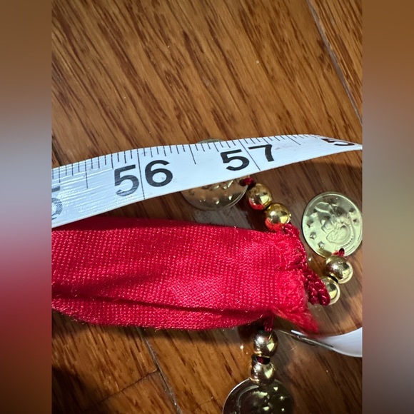 Fortune Teller or Pirate Costume Set - Gold Mini Shorts with Red Coin Wrap - Picture 3 of 8